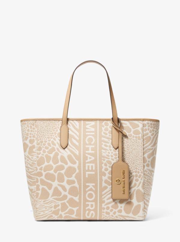 Damske Prenosná Taška Michael Kors Sinclair Large Animal Jacquard Hnede - Kabelky Michael Kors Lacne | MOESR-0237